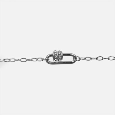 Bracelets - Bracelet Acier Inoxydable Ovale Strass - 16128