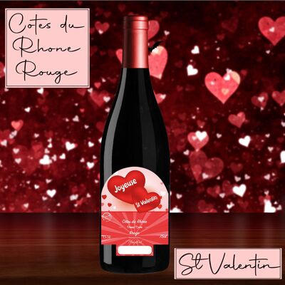 Vino de regalo "San Valentín" - AOC Côtes du Rhône TINTO 75cl
