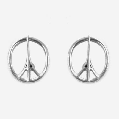 Boucles d'oreilles - Boucles D'oreilles Acier Inoxydable Logo Peace And Love - 2664