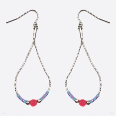 Boucles d'oreilles - Boucles D'oreilles Acier Inoxydable Multiples Perles A - 2742