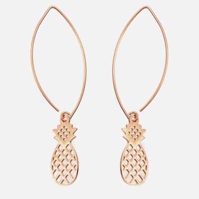 Boucles d'oreilles - Boucles d'oreilles Acier Inoxydable Ananas Filigrane - 8789