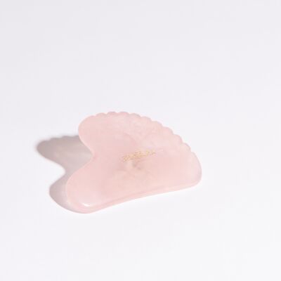 Gua Sha Coeur à Dents Quartz Rose - Outils de massage