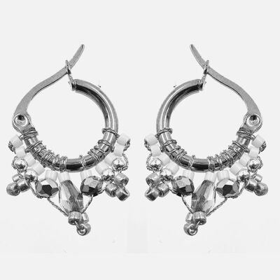 Boucles d'oreilles - Boucles d'oreilles Acier Inoxydable Multiples Perles - 16017