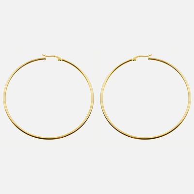 Boucles d'oreilles - Boucles d'oreilles Acier Inoxydable Grandes Créoles 6.5 CM - 16204