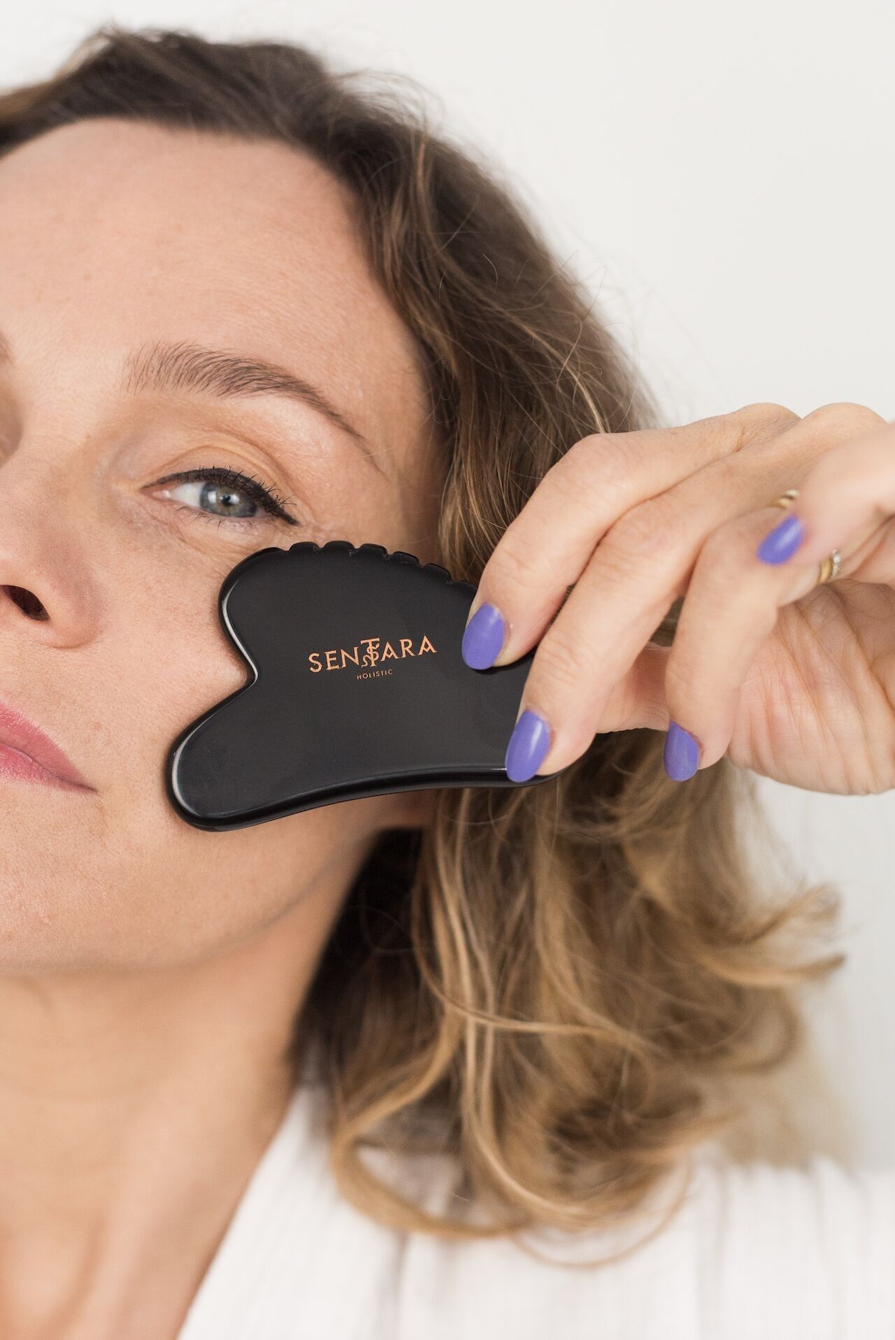 Corazón dentado de obsidiana negra Gua Sha - Herramientas de masaje