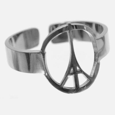 Bagues - Bague Acier Inoxydable Peace and Love - 8564