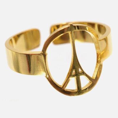 Bagues - Bague Acier Inoxydable Peace and Love - 8566