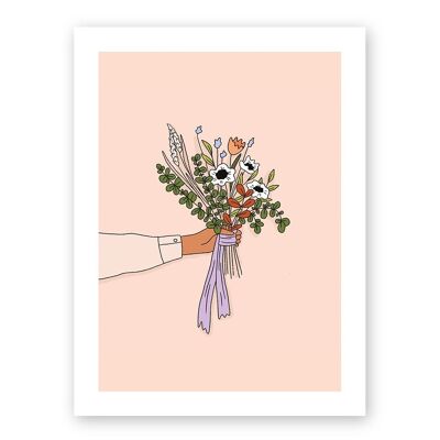 Poster . Pink bouquet