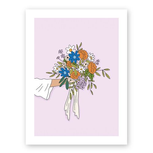 Affiche . Bouquet lila