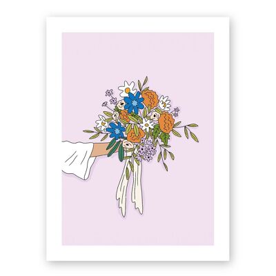 Poster . Lilac bouquet