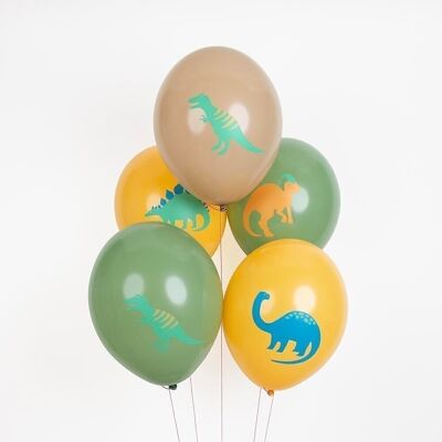 5 Balloons: dinosaur