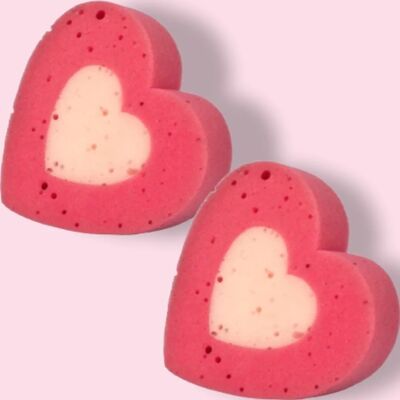 Heart Soap sponges 2in1