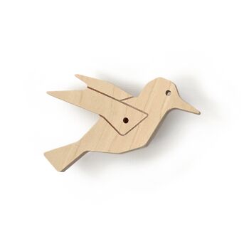 PATÈRE/PORTE-MANTEAU Oiseau en Bois - modèle "COLIBRI" 2