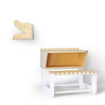 CROCODILE DESK/DESK in Wood - “TIC-TAC” model
