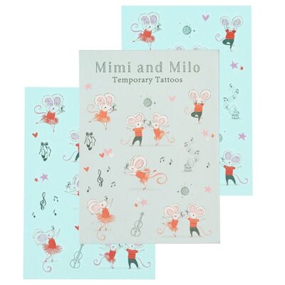 Temporary tattoos - Mimi and Milo