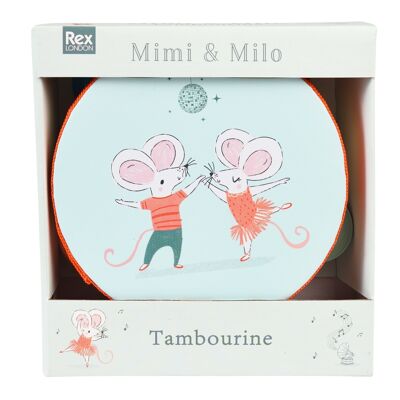 Pandereta infantil - Mimi y Milo