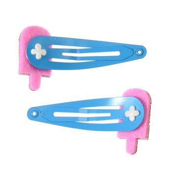 Barrettes à cheveux scintillantes (lot de 2) - Ice lolly 2