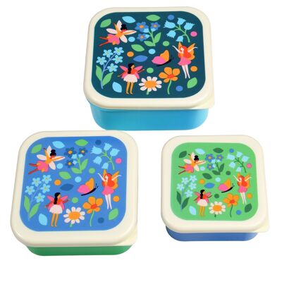 Boîtes à goûter (lot de 3) - Les fées du jardin