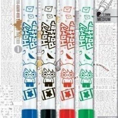 Maped - 4 Harry Potter Fine Dry Erase Markers - Slates and Whiteboards - Blue, Green, Red and Black