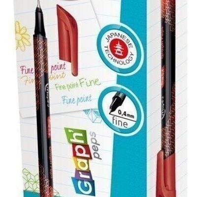 FINE FELT GRAPHPEPS DECO RED BOITEX12