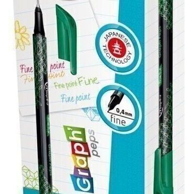 FEUTRE FIN GRAPHPEPS DECO VERT BOITE X12