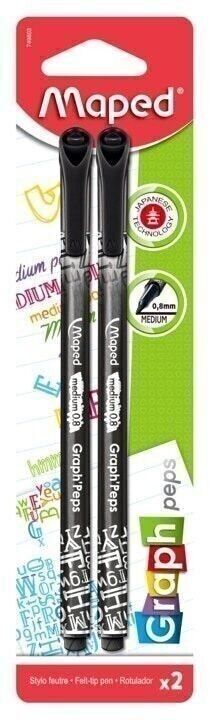 PENNARELLO MEDIO GRAPH PEPS NERO X2 BLI