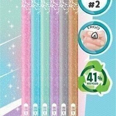 6 HB #2 Pastel Pencils