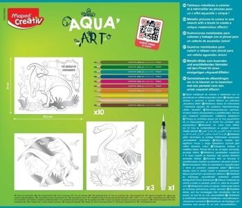 Activités artisanales et artistiques - Kit d'activité aquarelle - Aquarelles - Aqua'Art Dinosaures - Maped Creativ 5