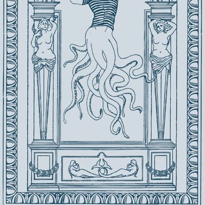 Doppelkarte Dali der Oktopus