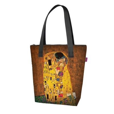 Klimt The Kiss Shoulder Bag In Canvas Vivà Line Bertoni