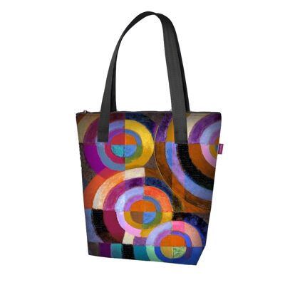 Circles Shoulder Bag In Canvas Vivà Line Bertoni