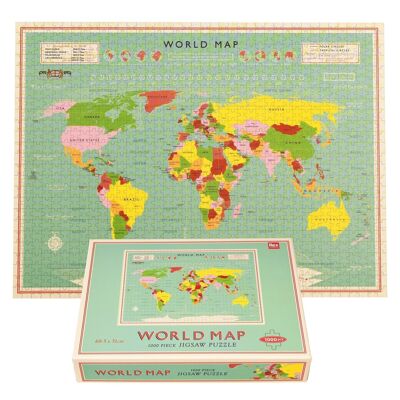 Puzzle (1000 pezzi) - Mappa del mondo