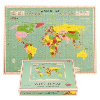 Puzzle (1000 pièces) - Carte du monde 1