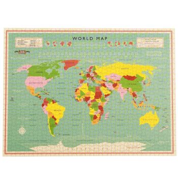 Puzzle (1000 pièces) - Carte du monde 4