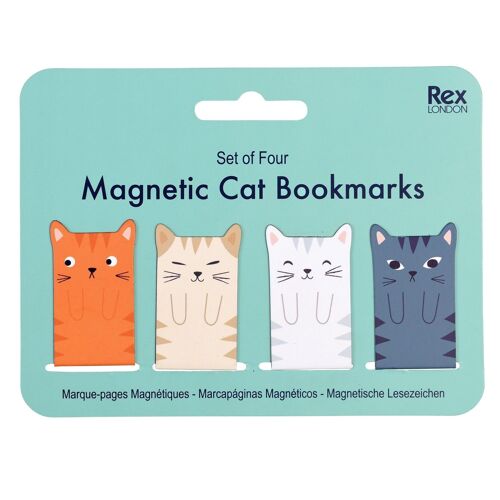 Magnetic cat bookmarks (set of 4)