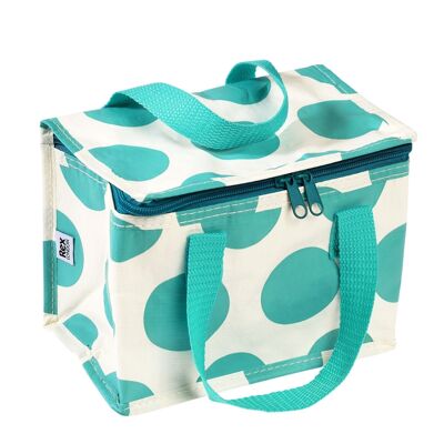 Borsa termica per il pranzo - Turchese su bianco Spotlight