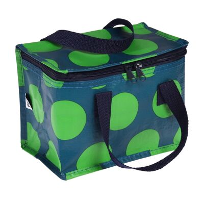 Bolsa térmica para el almuerzo - Verde sobre azul Spotlight