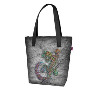 Sac Bandoulière Lézard En Toile Ligne Vivà Bertoni