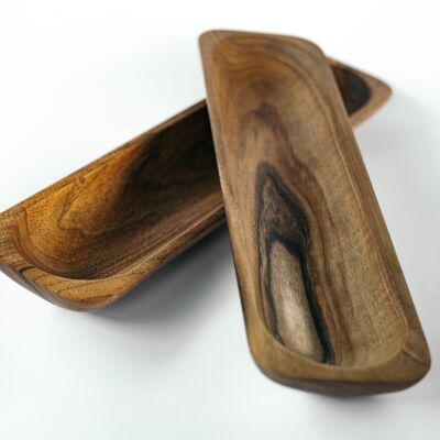 The bowl for bread or olives in walnut wood