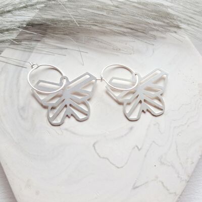 Earrings - Minimalism - Mariposa - silver