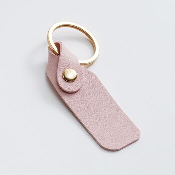 Porte-clés simple en cuir PU de couleur unie 14