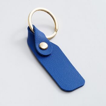 Porte-clés simple en cuir PU de couleur unie 20