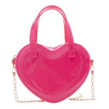 Mini sac à main en forme de cœur couleur bonbon 19