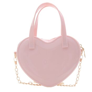 Mini sac à main en forme de cœur couleur bonbon 8