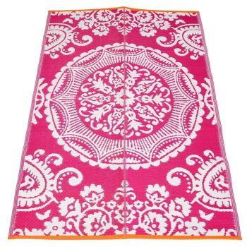 Tapis d'extérieur recyclé (180 x 120 cm) - Rose 1