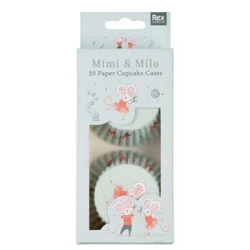 Caissettes à cupcakes (lot de 50) - Mimi et Milo 1