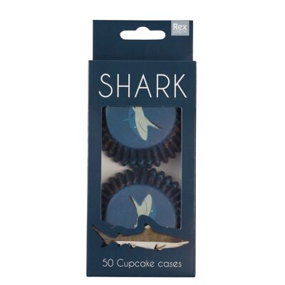 Caissettes à cupcakes (paquet de 50) - Requins