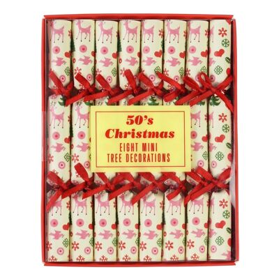 Mini-Baumschmuck (8er Pack) - 50s Christmas