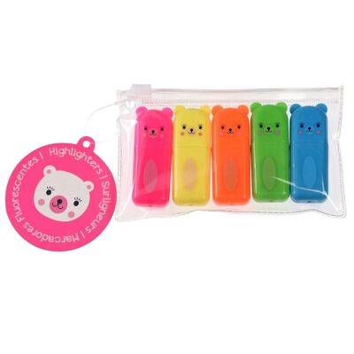 Bear highlighters (set of 5)