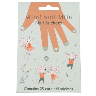 Pegatinas de uñas infantiles - Mimi y Milo